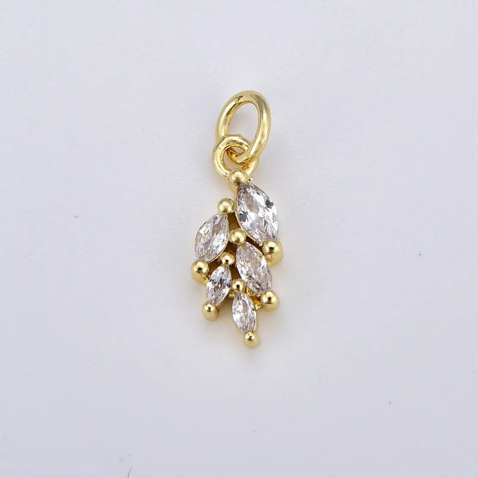 CZ Leaf Charm - Wear with style