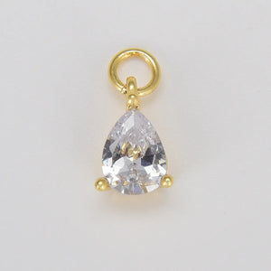 CZ Teardrop Charm - Wear with style