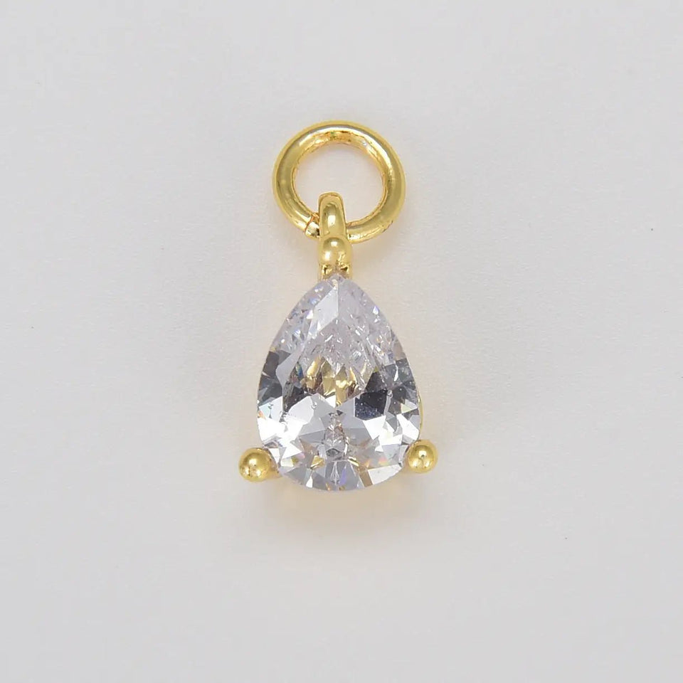 CZ Teardrop Charm - Wear with style