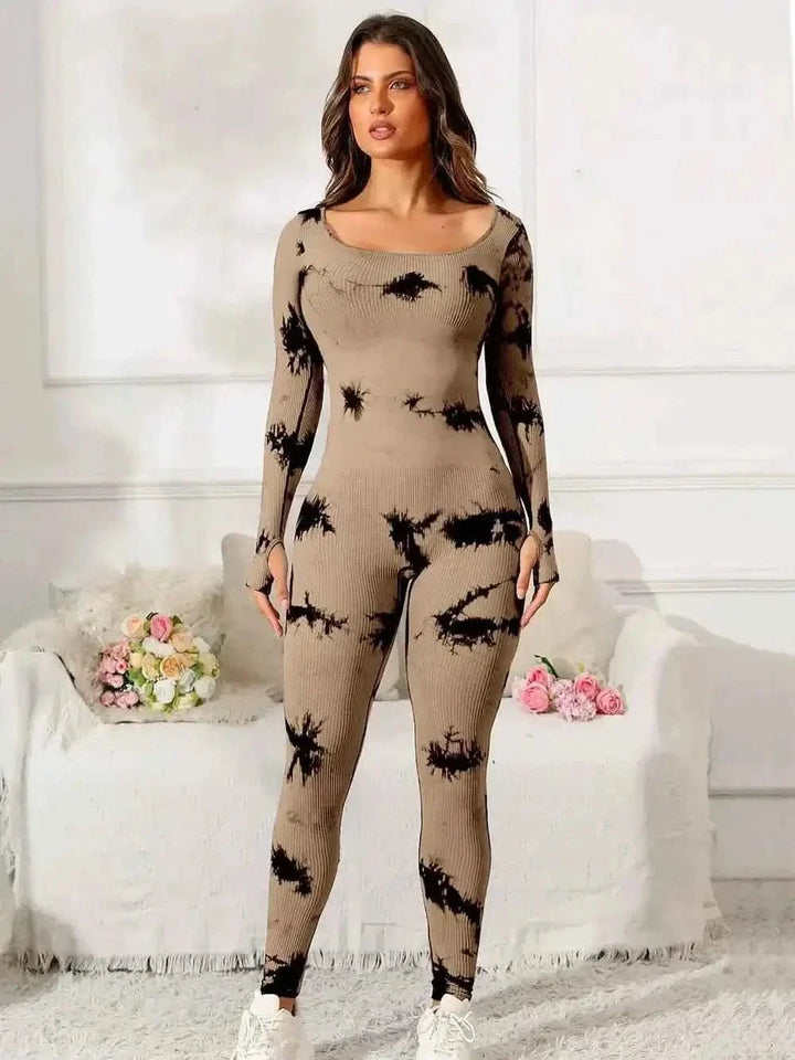 Scoop Neck Long Sleeve : Active Jumpsuit