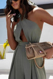 Halter Neck Wide Leg : With Keyhole Detail Jumpsuit