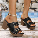 Block Heel Buckle Sandals: Stylish and Comfortable