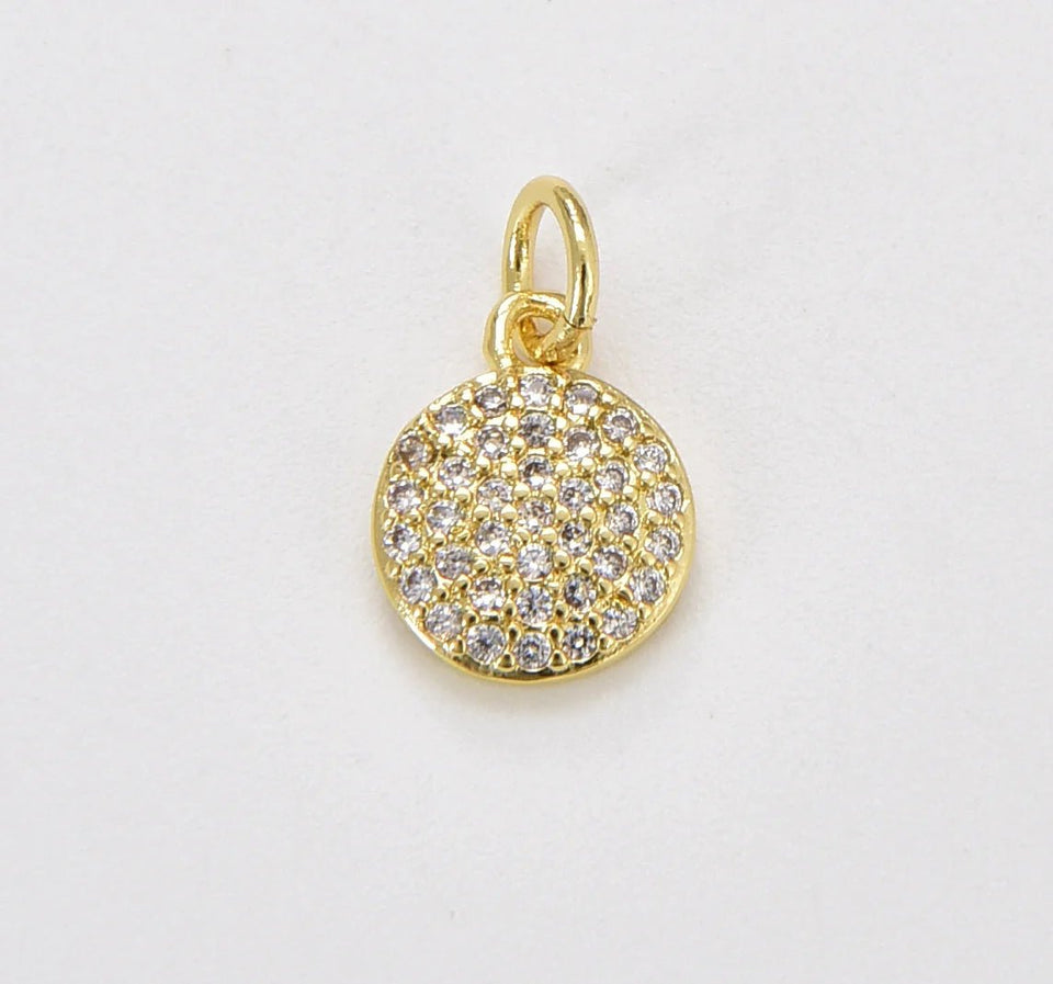 Dainty Round CZ Charm - Wear with style