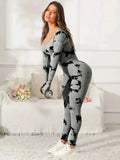 Scoop Neck Long Sleeve : Active Jumpsuit