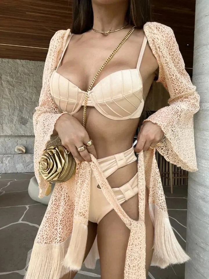 Deanea Tassel three piece swimsuit - Wear with style