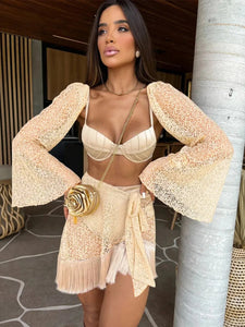 Deanea Tassel three piece swimsuit - Wear with style