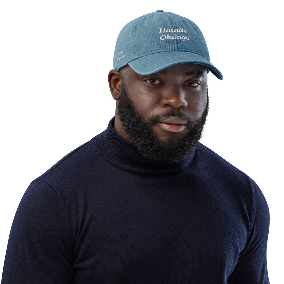 Hatsuko Okazuya Denim Hat – Embroidered