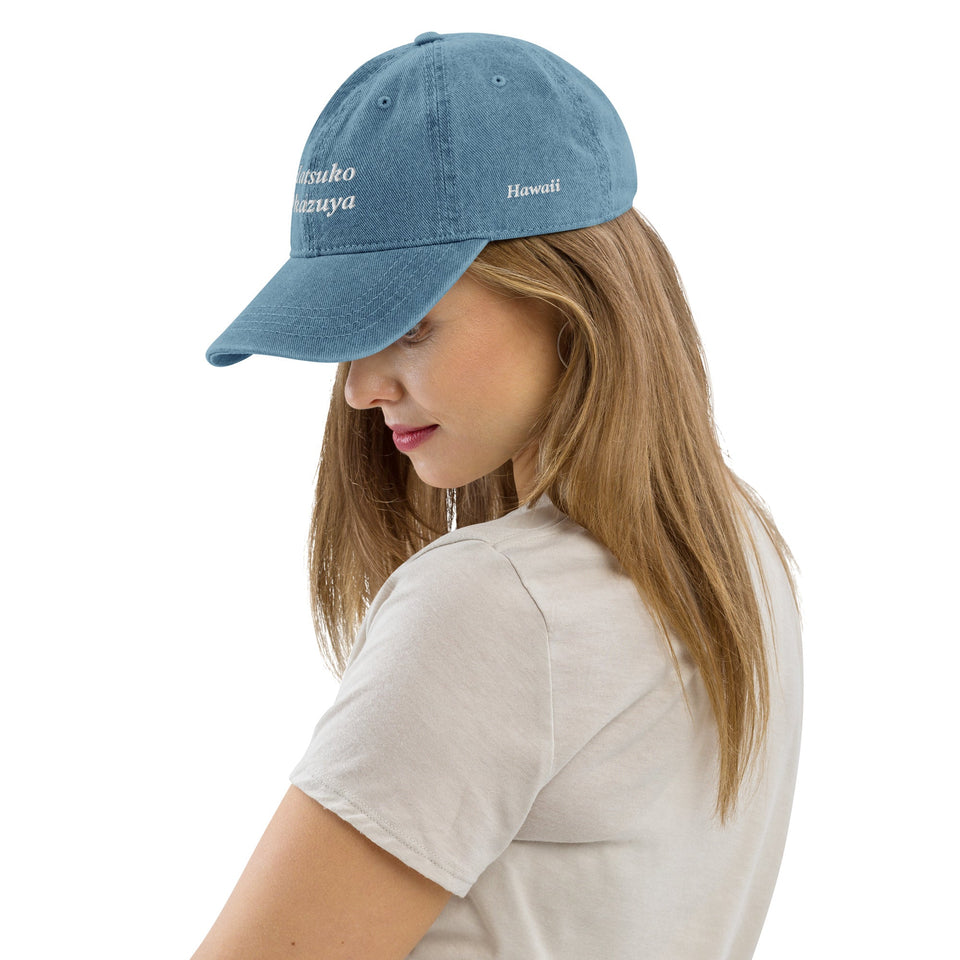 Hatsuko Okazuya Denim Hat – Embroidered