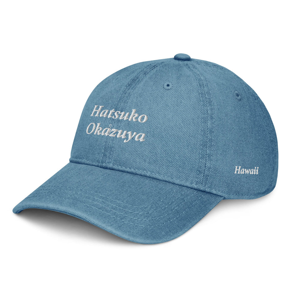 Hatsuko Okazuya Denim Hat – Embroidered