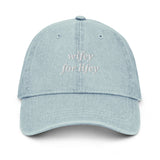 Wifey for Lifey Embroidered Denim Hat