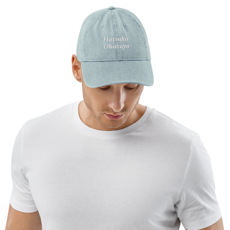 Hatsuko Okazuya Denim Hat – Embroidered