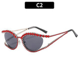 Designer Rhinestone Sunglasses - Wear with style