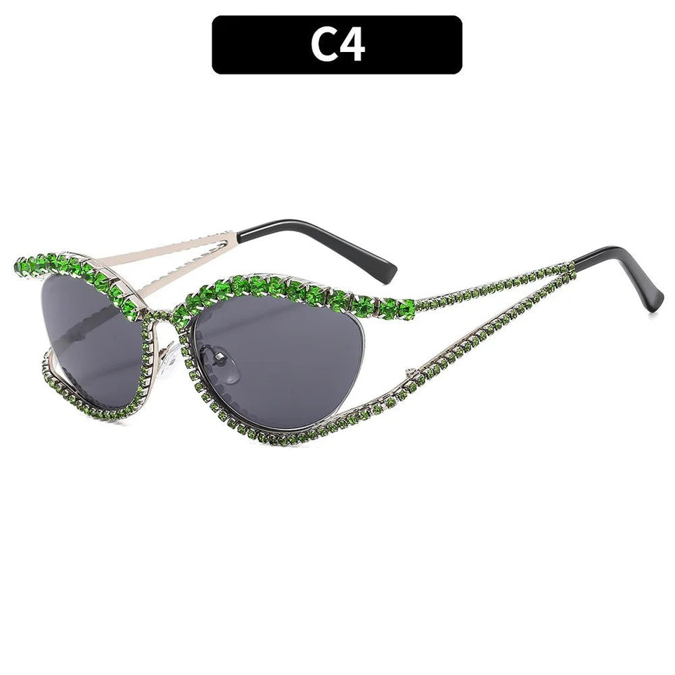 Designer Rhinestone Sunglasses - Wear with style