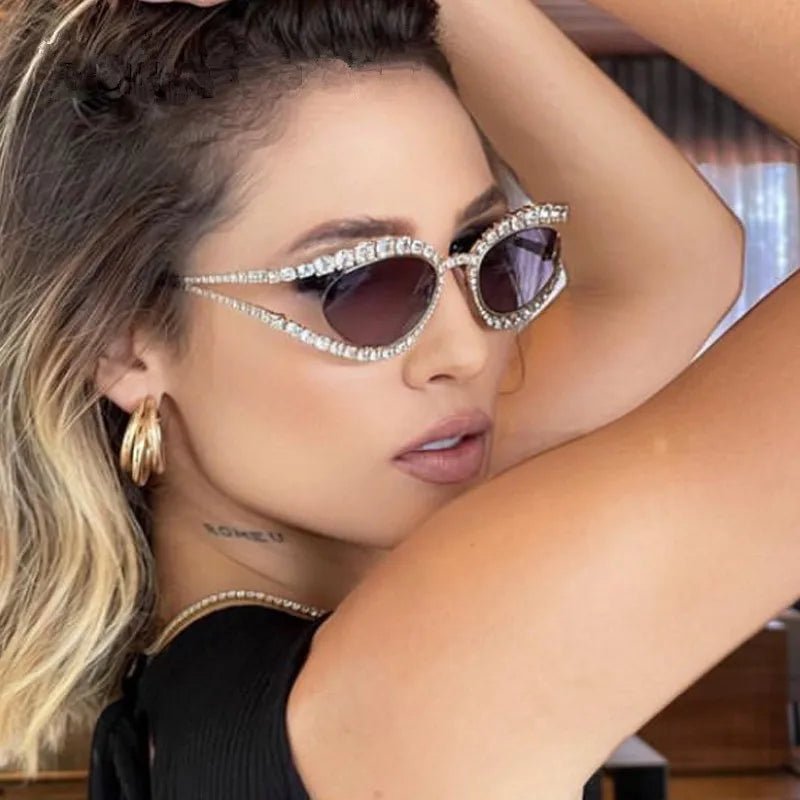 Designer Rhinestone Sunglasses - Wear with style