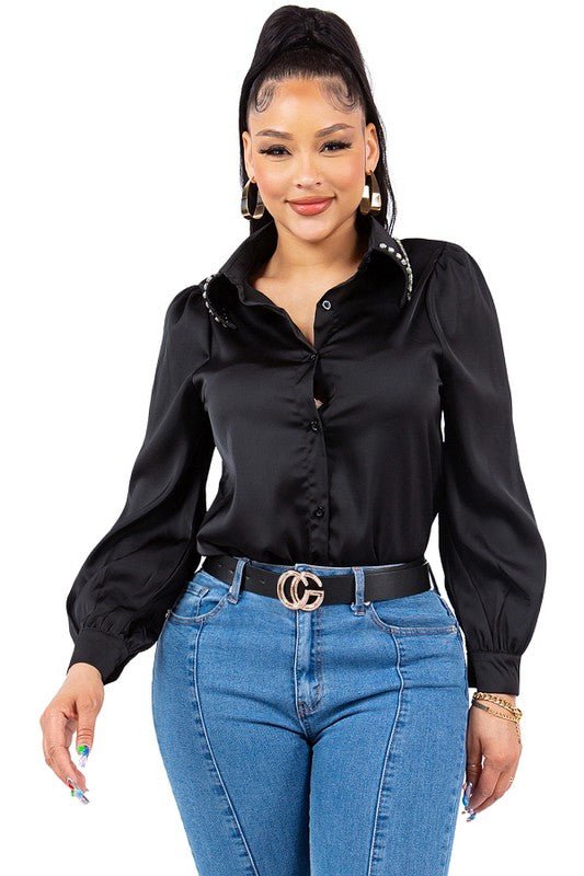 Diamond Collared Button Down Shirt - Wear with style