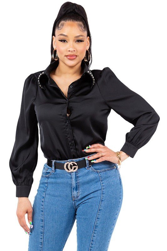 Diamond Collared Button Down Shirt - Wear with style