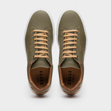 65-229-OLV Diaz Rubberized Calfskin Sneaker Olive Green