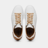 65-229-WHT Diaz Rubberized Calfskin Sneaker White
