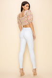 Ditsy floral printed ruched crop top - Wear with style