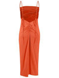 Backless Cowl Neck Sleeveless : Cami Dress