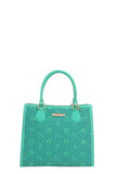 Nicole Lee USA Structured Tote Bag Monogram Print Pattern