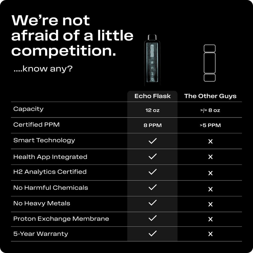 ECHO Flask Hydrogen Water Bottle - Wear with style
