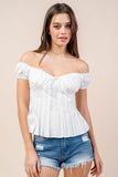 Eleganza Off-Shoulder Cotton Peplum Top - Wear with style