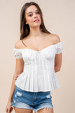 Eleganza Off-Shoulder Cotton Peplum Top - Wear with style