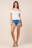 Eleganza Off-Shoulder Cotton Peplum Top - Wear with style
