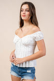 Eleganza Off-Shoulder Cotton Peplum Top - Wear with style
