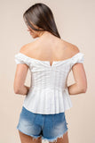 Eleganza Off-Shoulder Cotton Peplum Top - Wear with style