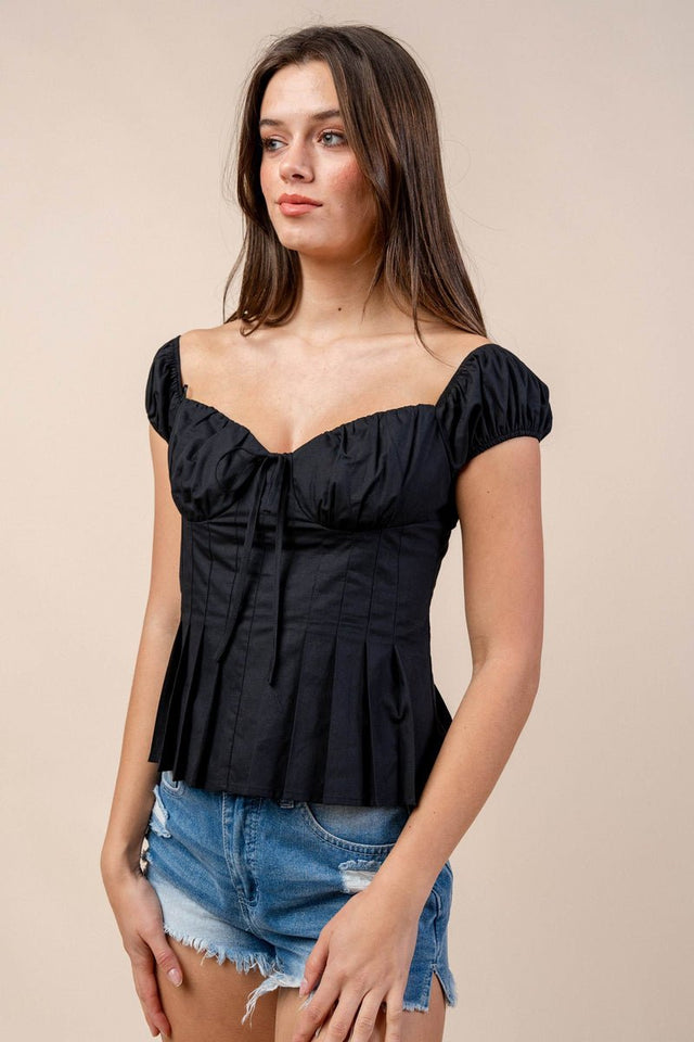 Eleganza Off-Shoulder Cotton Peplum Top - Wear with style