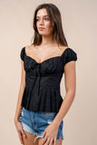 Eleganza Off-Shoulder Cotton Peplum Top - Wear with style