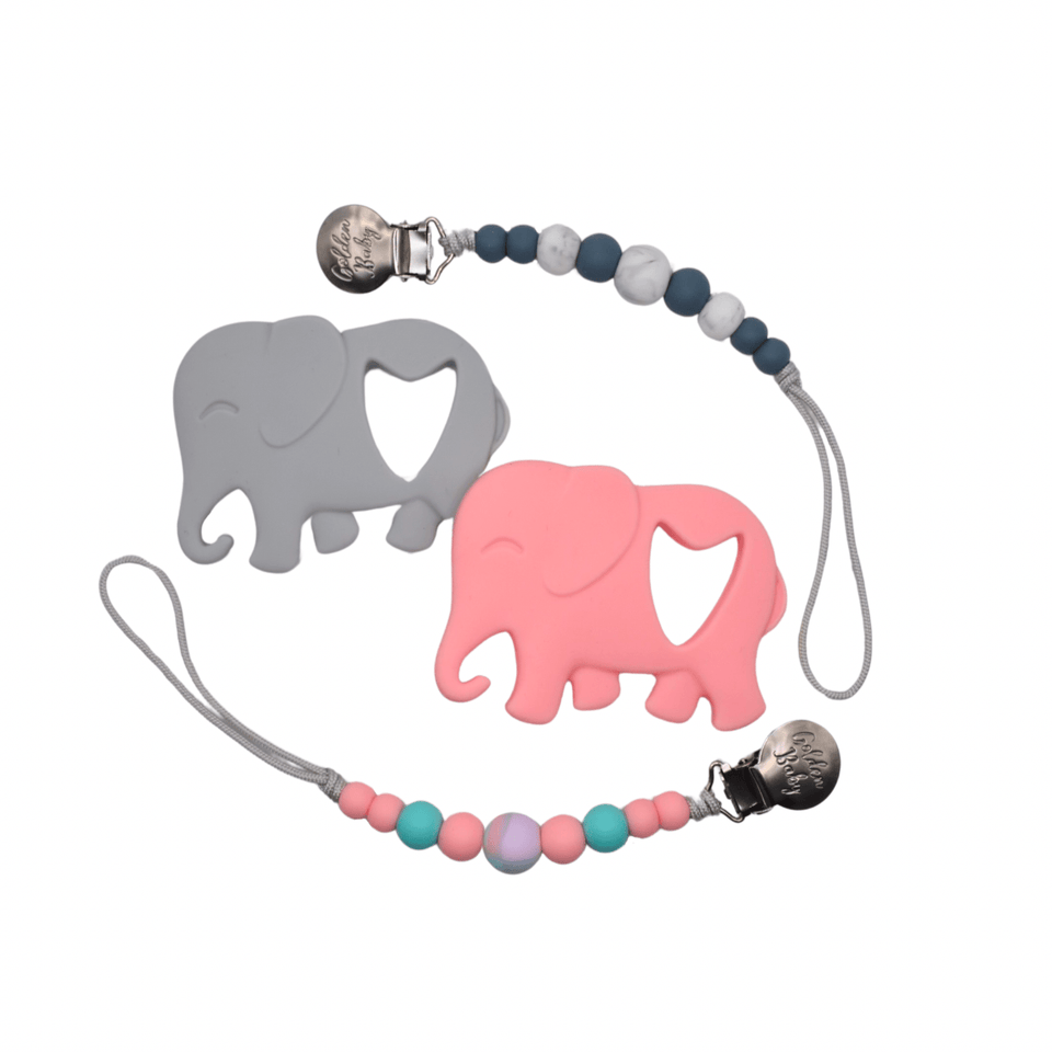 Elephant Teether Set // Grey - Wear with style