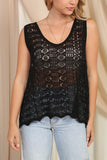 EMMA BOHO CROCHET V NECK TANK - Wear with style