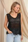 EMMA BOHO CROCHET V NECK TANK - Wear with style