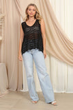 EMMA BOHO CROCHET V NECK TANK - Wear with style