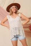 EMMA BOHO CROCHET V NECK TANK - Wear with style