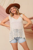 EMMA BOHO CROCHET V NECK TANK - Wear with style