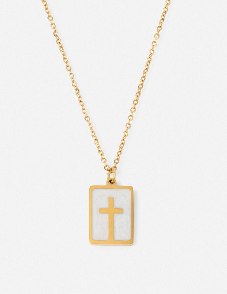 Enamel Cross Necklace - Wear with style