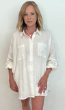 Endless Linen Button Down-Off White - Wear with style
