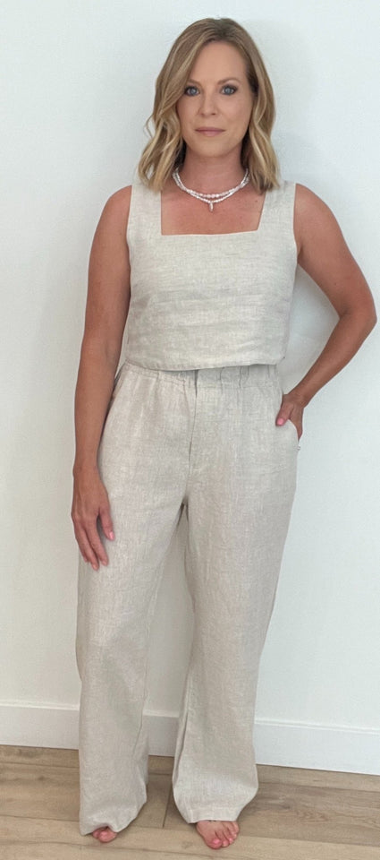 Endless Linen Pants-Natural - Wear with style