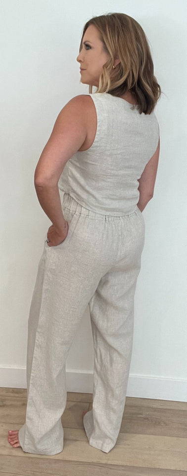 Endless Linen Pants-Natural - Wear with style