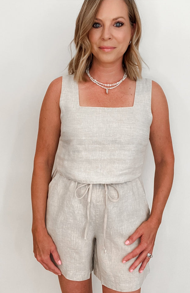 Endless Linen Tank-Natural - Wear with style