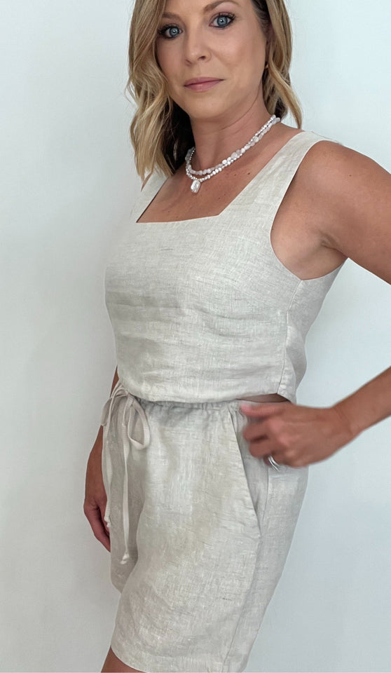 Endless Linen Tank-Natural - Wear with style