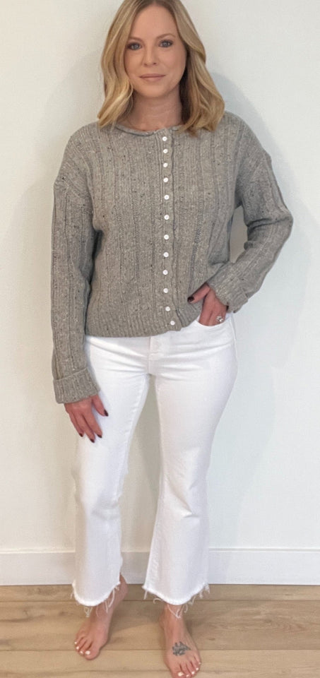 Evelyn Cropped Jeans-White - Wear with style