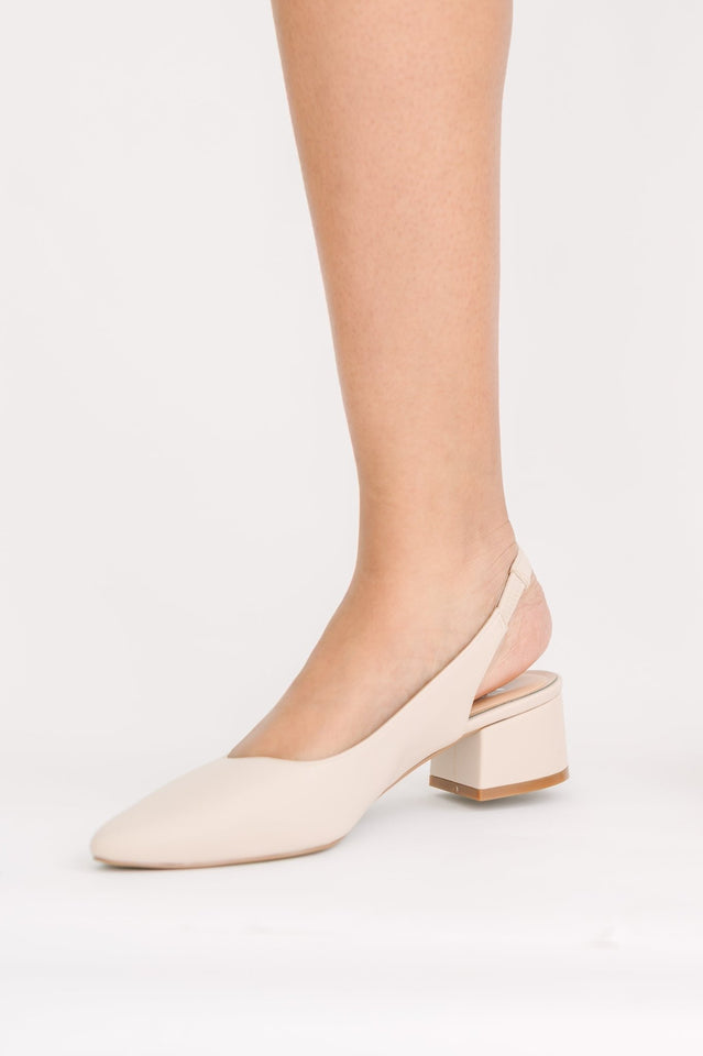 Evie Slingback Cream - Wear with style