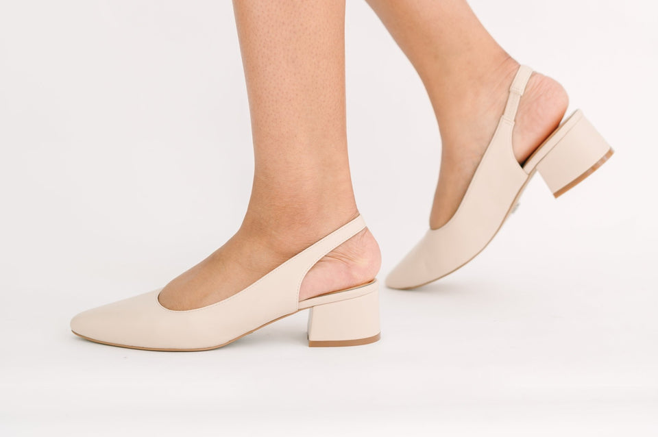 Evie Slingback Cream - Wear with style