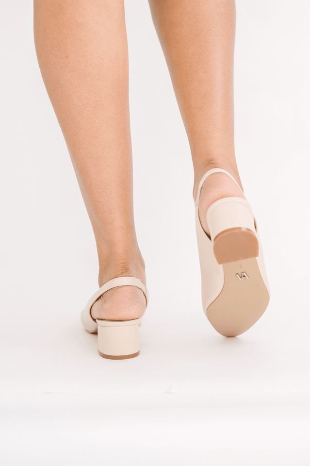 Evie Slingback Cream - Wear with style