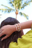 Evil Eye Pearl Beaded Bracelet Set Adjustable Evil Eye Bracelet - Wear with style